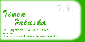 timea haluska business card